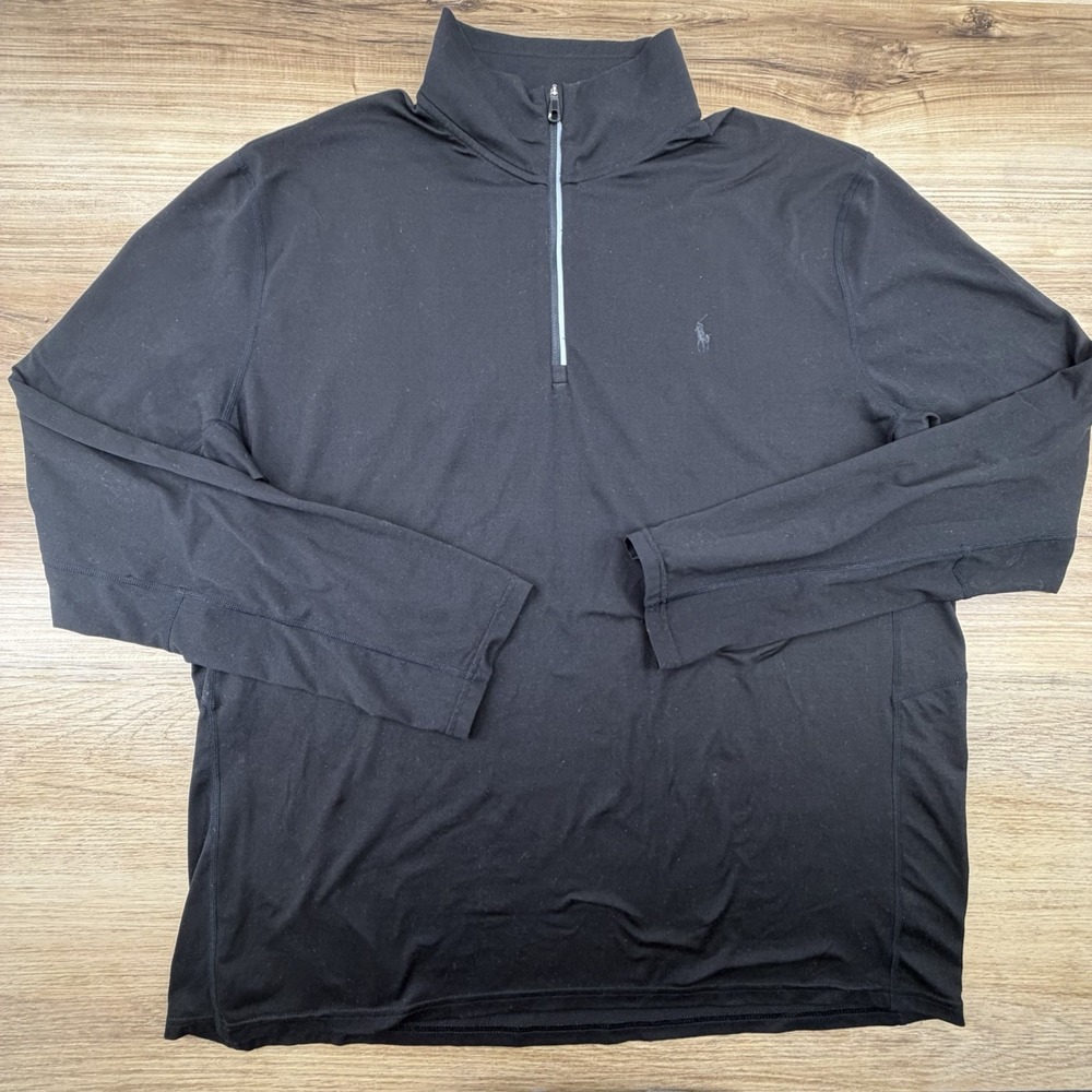 Polo Ralph Lauren Men's Performance 1/4 Zip Lightweight Pullover Sweater Sz XL - Picture 2 of 10